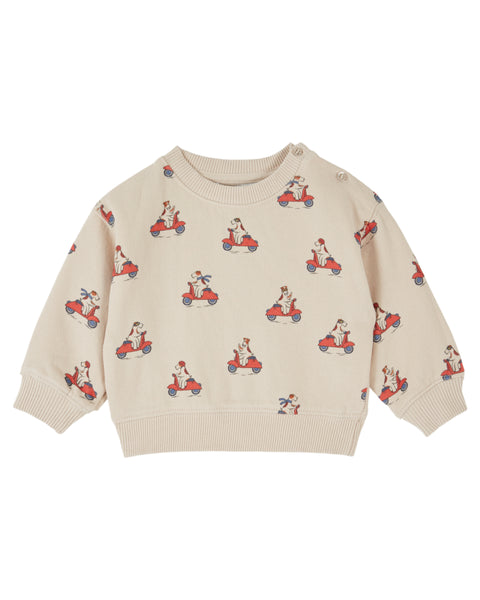Emile et Ida Baby Flour Large Dog Print Sweatshirt