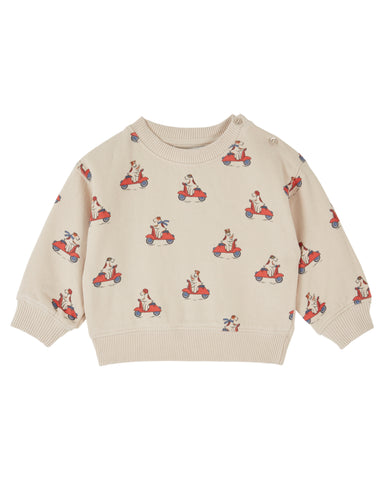 Emile et Ida Baby Flour Large Dog Print Sweatshirt