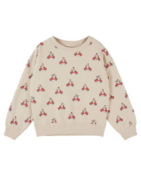 Emile et Ida Flour Large Dog Print Sweatshirt