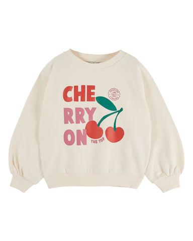 Emile et Ida Ecru Cherry On The Top Sweatshirt