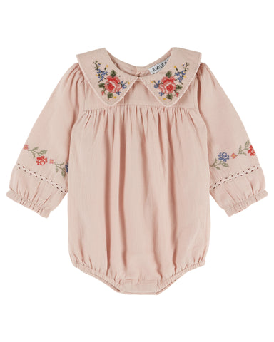 Emile et Ida Rose Cross Stitch Romper