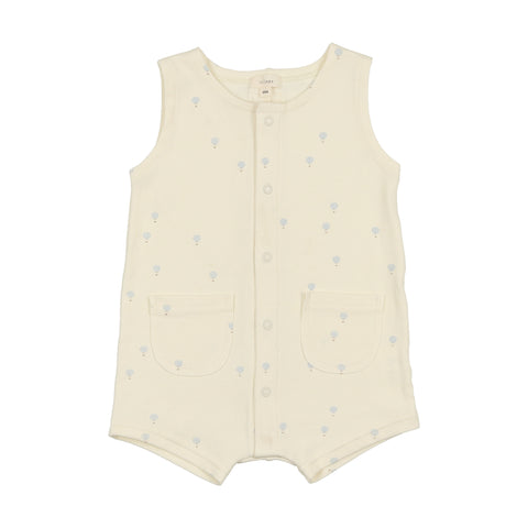 Lilette Cream/Blue All Over Hot Air Balloon Romper