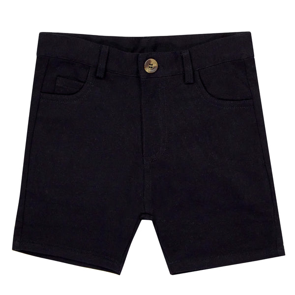 Crew Kids Basics Black Slim Knit Shorts