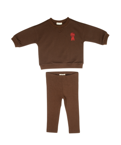 Crew Kids Chocolate Polo Club Legging Set