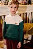 Arsene et les Pipelettes Green Two Tone Sweatshirt