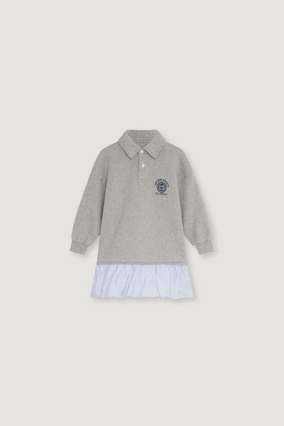 The New Society Mid Grey Melange Ash Dress