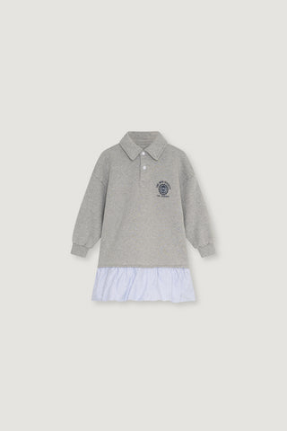 The New Society Mid Grey Melange Ash Dress