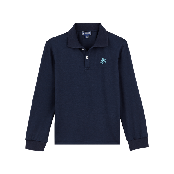 Vilebrequin Navy Blue Turtle LS Polo