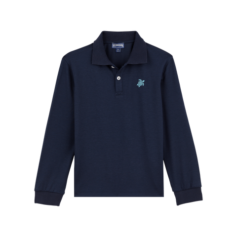 Vilebrequin Navy Blue Turtle LS Polo