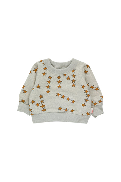 Tinycottons Baby Light Grey Heather Stars Sweatshirt