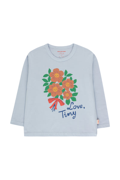 Tinycottons Cold Grey Love Flowers Tee