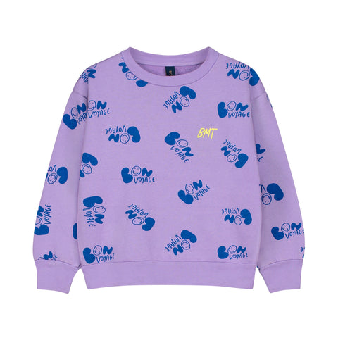Bonmot Lilac Bon Voyage All Over Sweatshirt