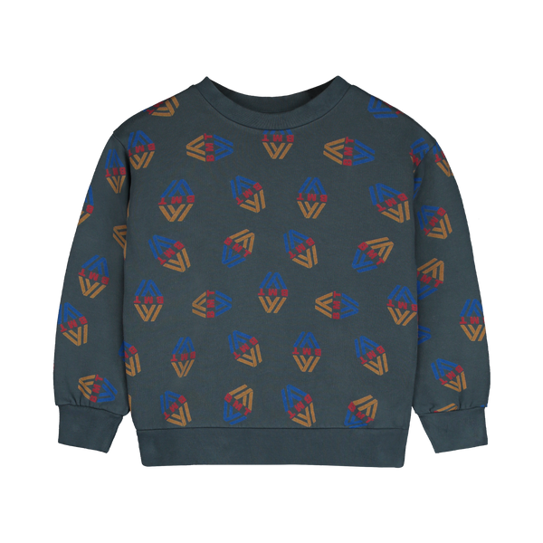 Bonmot Navy All Over Rhombus Sweatshirt