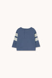 Tinycottons Blue Stripes Logo Baby Tee