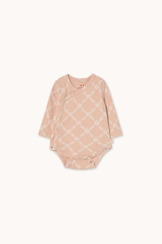 Tinycottons Pink Flower Grid Crossed Body + Legging Set