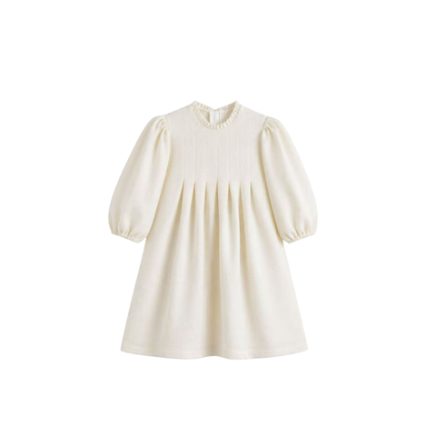 C'era Una Volta Cream Long Sleeve Brigitte Dress