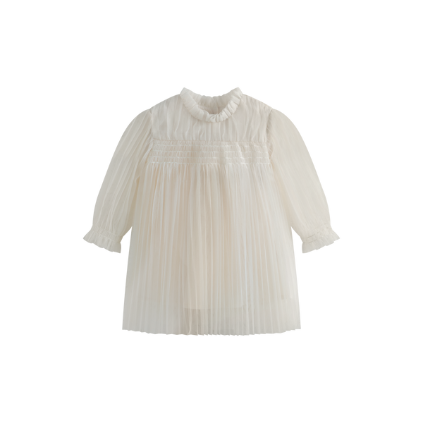 C'era Una Volta Baby Cream Tulle Martina Dress