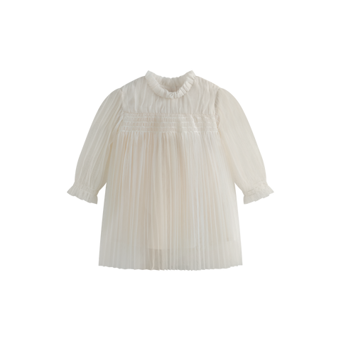 C'era Una Volta Baby Cream Tulle Martina Dress
