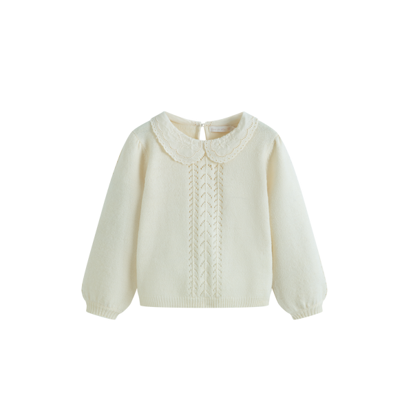 C'era Una Volta Cream Selene Pullover Sweater