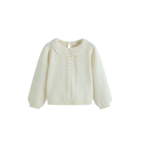 C'era Una Volta Cream Selene Pullover Sweater