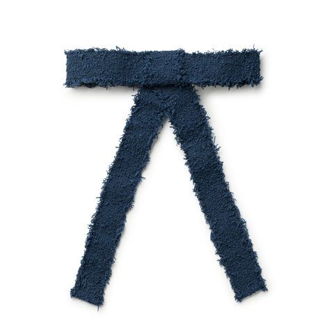 Halo Luxe Navy Amara Deconstructed Woolen Long Tail Clip