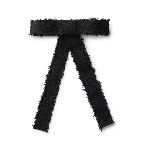 Halo Luxe Black Amara Deconstructed Woolen Long Tail Clip
