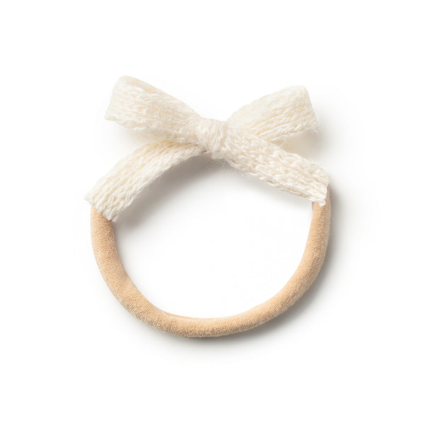 Halo Luxe Ivory Avery Ribbed Knit Baby Band