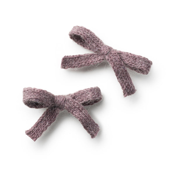 Halo Luxe Lilac Avery Ribbed Knit Double Clip Set