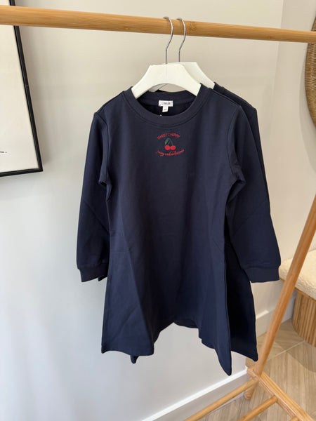 Bonjoy Blue/Navy Sweet Cherry Dress