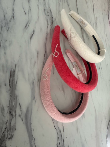 Halo Luxe Strawberry Signature Terry Logo Headband