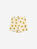 Bobo Choses Beige Sunflower All Over Rib Short Leggings