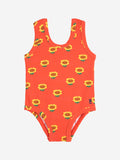 Bobo Choses Red Sunflower All Over Swimsuit