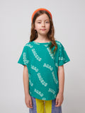 Bobo Choses Green Wavy All Over T-Shirt