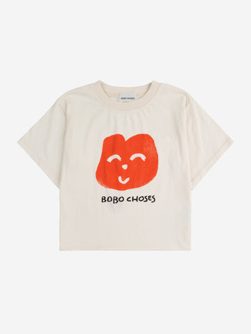 Bobo Choses Off White Joyful Face T-Shirt