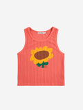 Bobo Choses Red Wavy Sunflower Tank Top