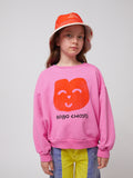 Bobo Choses Fucshia Joyful Face Sweatshirt