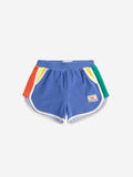 Bobo Choses Blue Smiling Color Block Terry Cloth Shorts