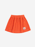 Bobo Choses Red Smiling Terry Cloth Skirt