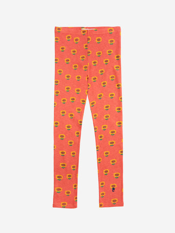 Bobo Choses Red Sunflower Leggings