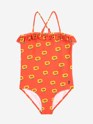 Bobo Choses Red Sunflower All Over Swimsuit