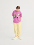 Bobo Choses Purple Spring Letters T-shirt