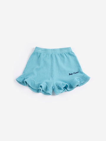 Bobo Choses Light Blue Ruffled Shorts