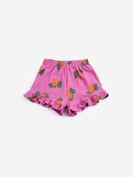 Bobo Choses Purple Tangerine All Over Ruffled Shorts