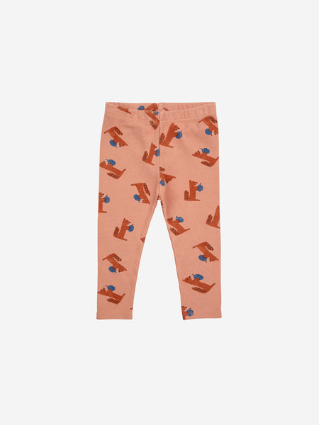 Bobo Choses Baby Light Brown Hungry Squirrel All Over Leggings