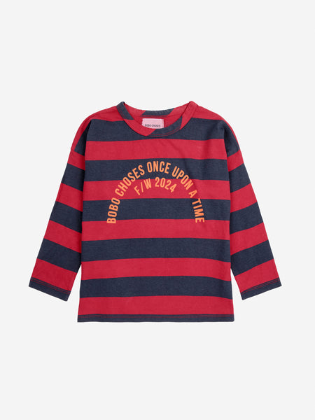 Bobo Choses Red Bobo Circle Stripes T-shirt