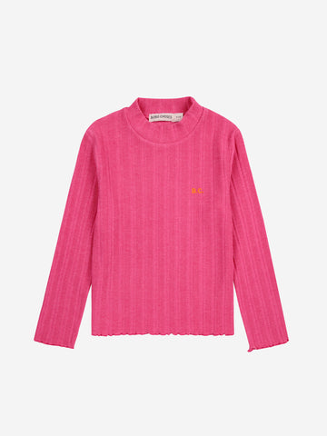 Bobo Choses Fuchsia BC Fantasy Rib Turtleneck T-shirt