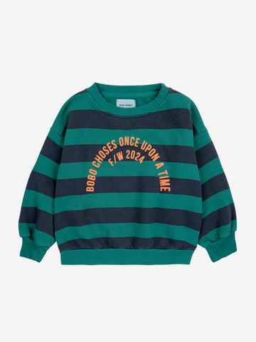 Bobo Choses Midnight Blue Bobo Circle Stripes Sweatshirt