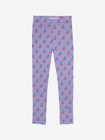 Bobo Choses Lavender Bobo Cherry All Over Leggings