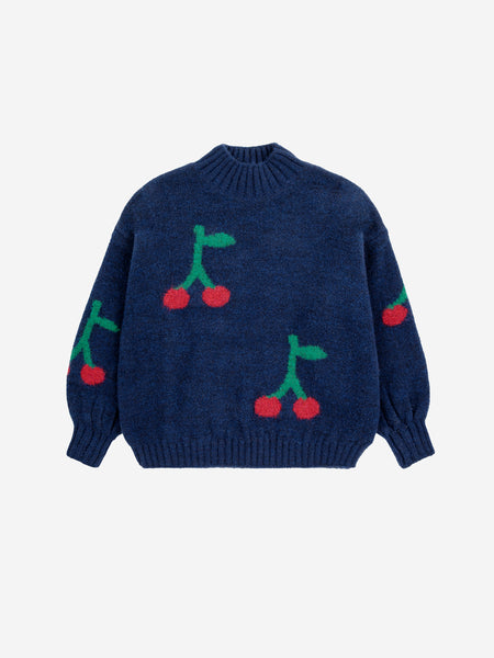 Bobo Choses Navy Bobo Cherry All Over Turtleneck Jumper