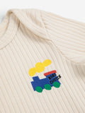 Bobo Choses Baby White Choo Choo Long Sleeve T-shirt